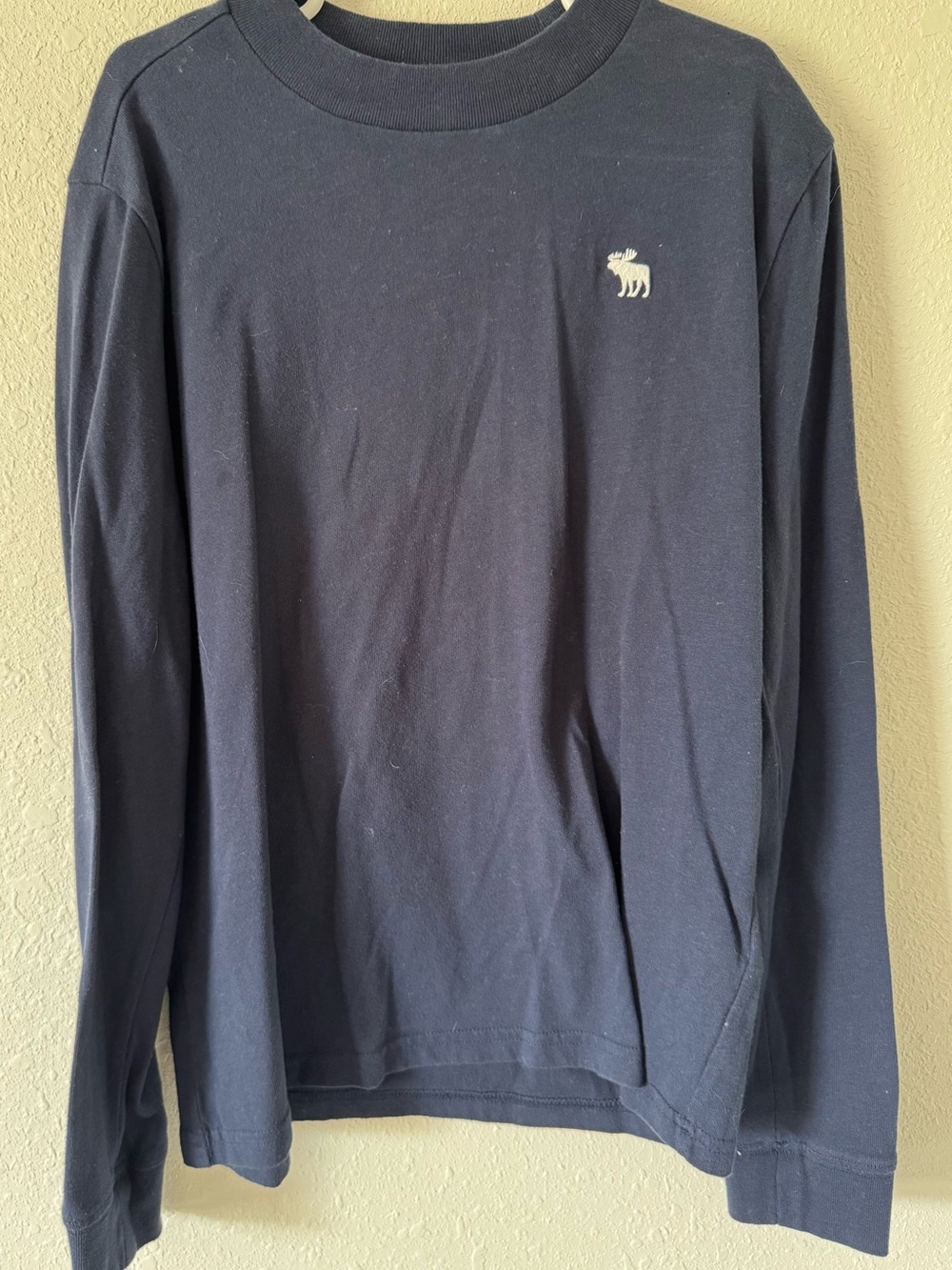 Abercrombie & Fitch Boy’s Long-Sleeve Crewneck Shirt - Navy Size 11/12